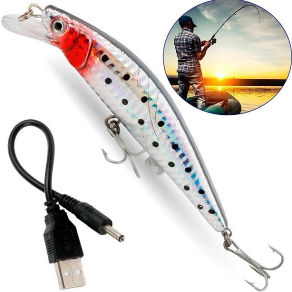 Электронная приманка Twitching Lure USB имитирует звуковые волны с USB-зарядкой