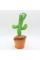 Танцующий говорящий кактус 120 песен с подсветкой Dancing Cactus 31 см Зеленый