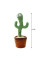 Танцующий говорящий кактус 120 песен с подсветкой Dancing Cactus 31 см Зеленый