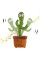 Танцующий говорящий кактус 120 песен с подсветкой Dancing Cactus 31 см Зеленый