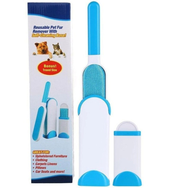 Щетка для чистки от шерсти животных Fur Wizard True Touch Голубая