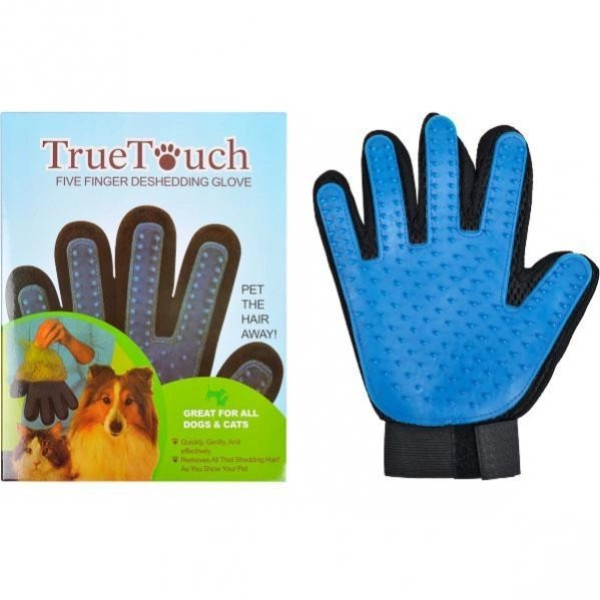 Перчатка для вычесывания шерсти True Touch для кошек и собак на правую руку
