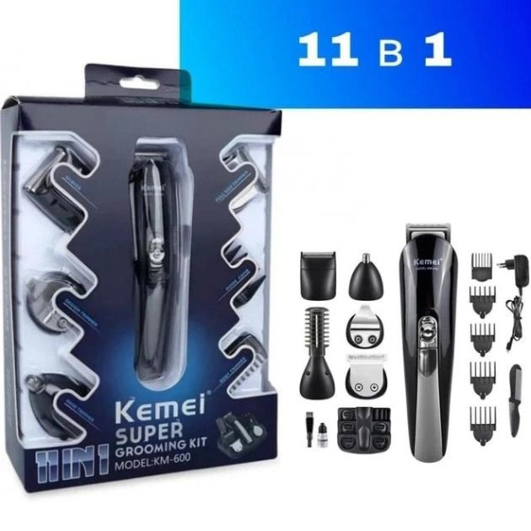 Машинка для стрижки на подставке Kemei KM-600C Бритва-триммер 11в1