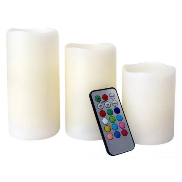 Ночник набор светодиодных свечей Luma Candles LED свеча - ночник RGB с пультом управления 3 шт