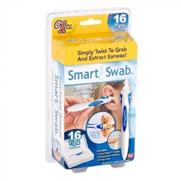 Силиконовый прибор для чистки ушей Swab, ухочистка с одноразовыми наконечниками