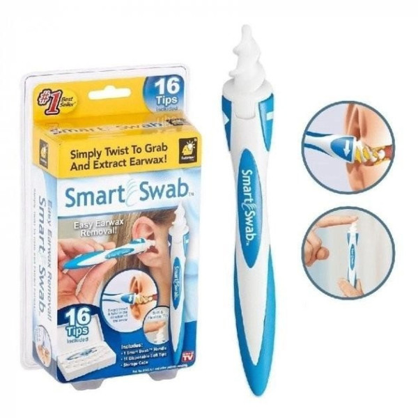 Силиконовый прибор для чистки ушей Swab, ухочистка с одноразовыми наконечниками