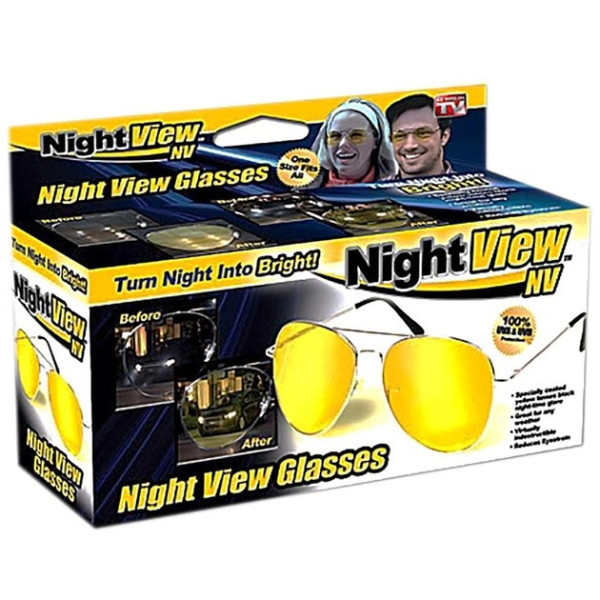 Желтые очки для водителей ночного виденья Night View Glasses антибликовые очки для вождения