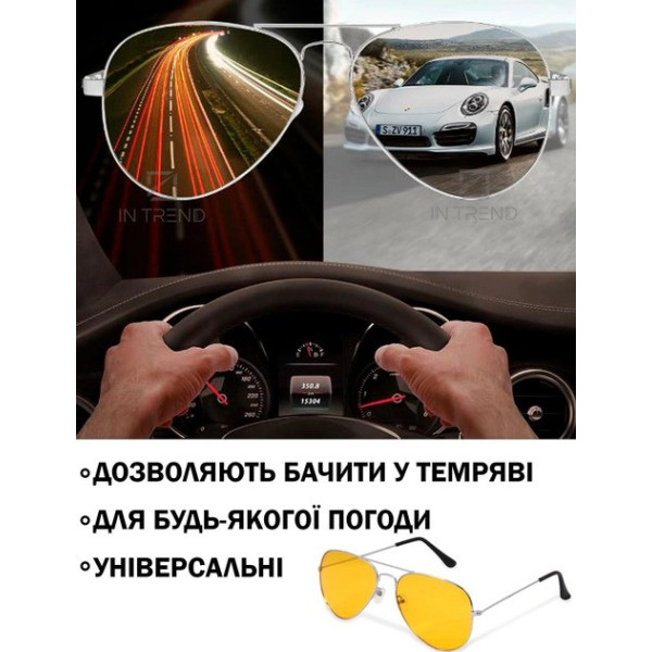 Желтые очки для водителей ночного виденья Night View Glasses антибликовые очки для вождения