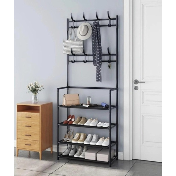 Вешалка напольная для одежды и обуви New simple floor clothes rack