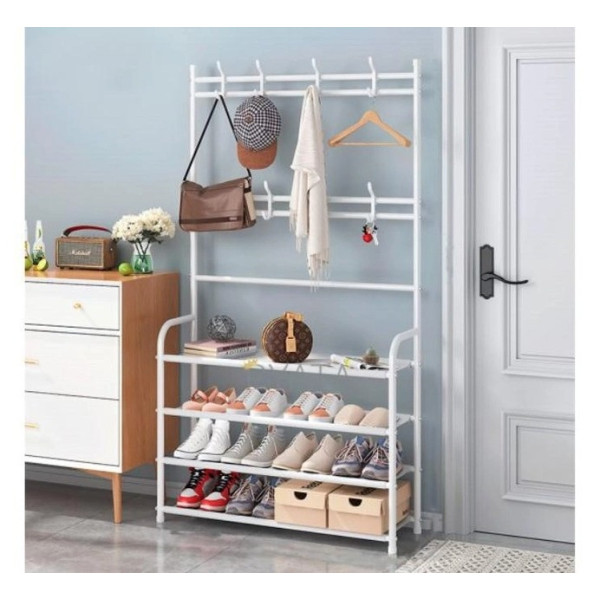 Вешалка напольная для одежды и обуви New simple floor clothes rack