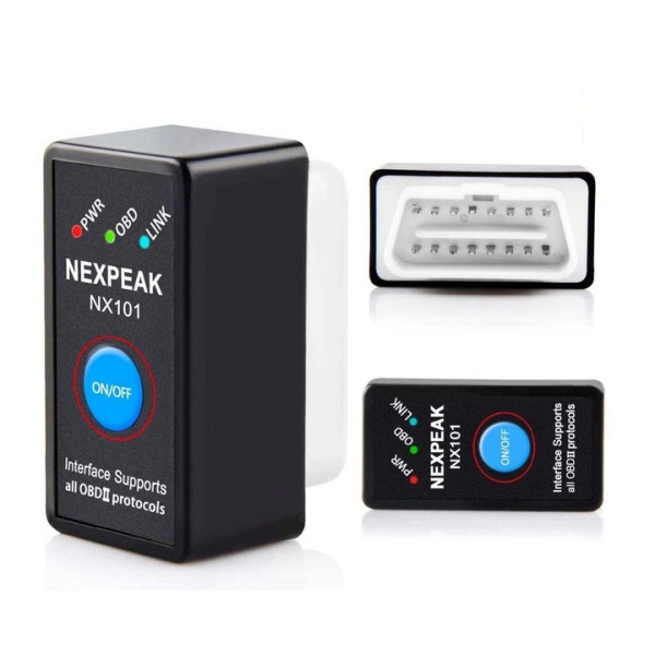Автосканер GRB ELM 327 NEXPEAK V1.5 OBD2 Bluetooth с кнопкой питания