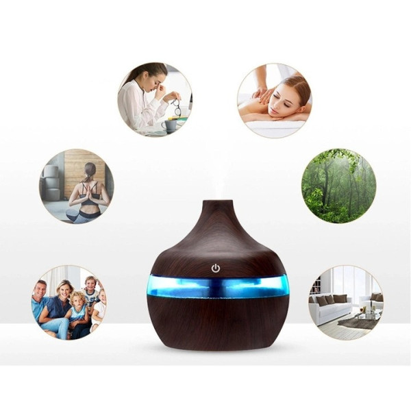 Бесшумный Аромадиффузор увлажнитель воздуха Humidifier с LED подсветкой