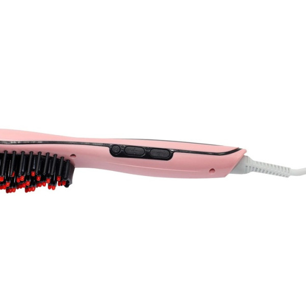 Расческа-выпрямитель электрическая FAST HAIR STRAIGHTENER HQT-906 Розовая