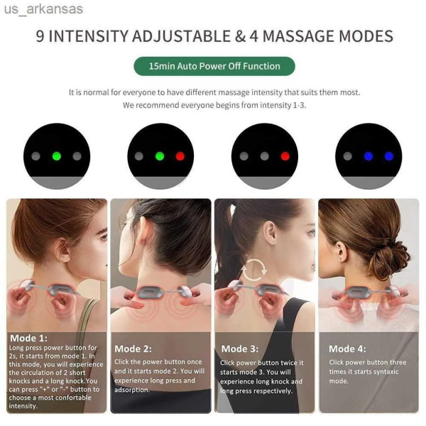 Массажер для шеи NECK MASSAGER LY-480 импульсный электромассажер для плеч