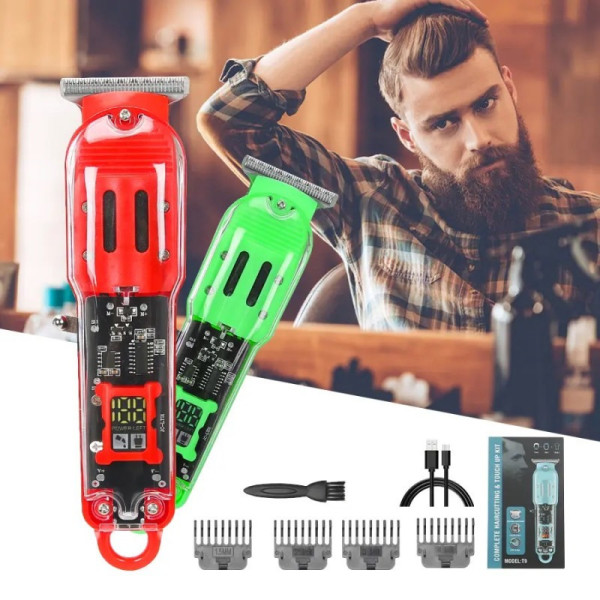 Машинка для стрижки волос HAIR CUTTER LY-452 прозрачная аккумуляторная