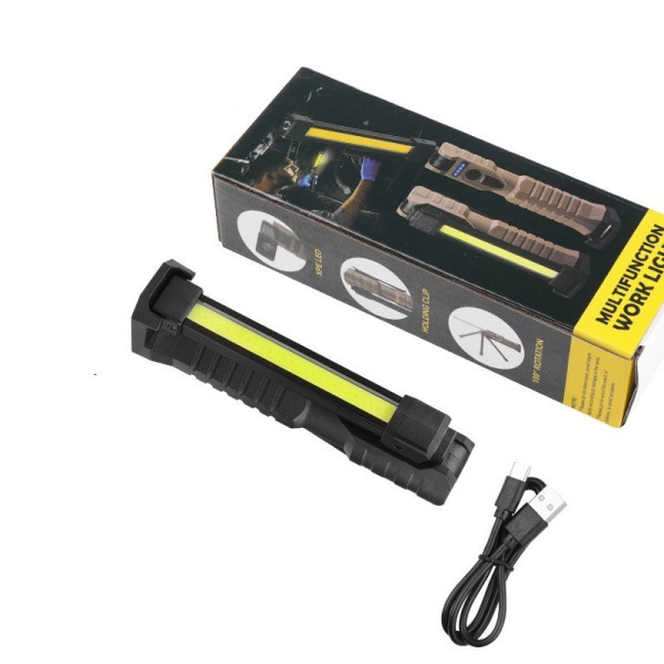 Фонарь аккумуляторный складной для кемпинга LIGHT L08-1 с магнитом и крюком для подвеса Black