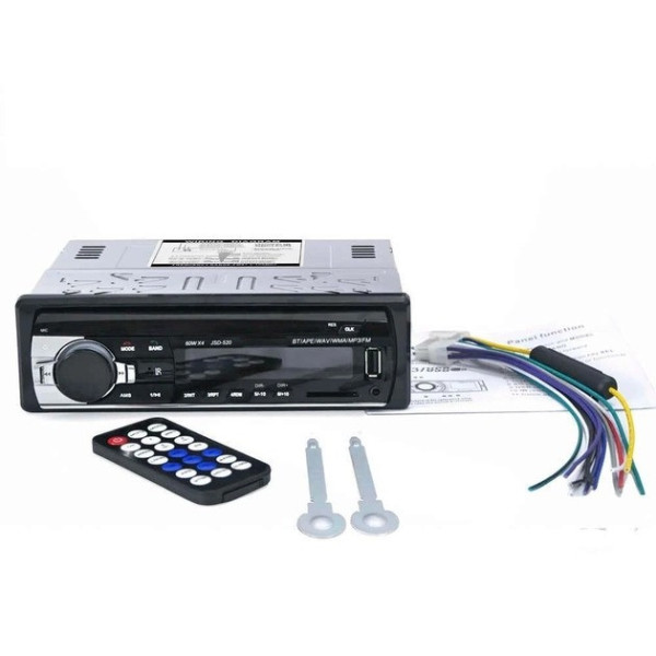 Автомагнитола 1DIN Podofo JSD 520 AUX USB Bluetooth 4х60W Черная