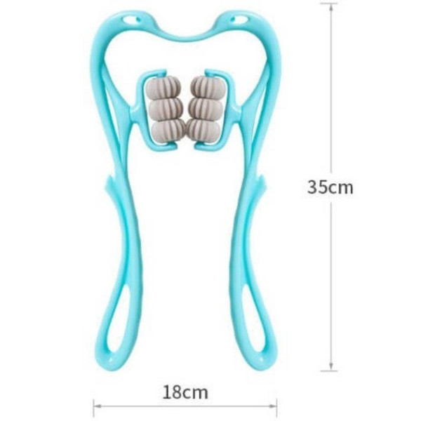 Ручной роликовый массажер для шеи Hexiang Neck Massager для снятия усталости и напряжения с 6 шариками