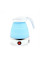 Складной электрочайник Electric Kettle силиконовый походный дорожный голубой 600 мл