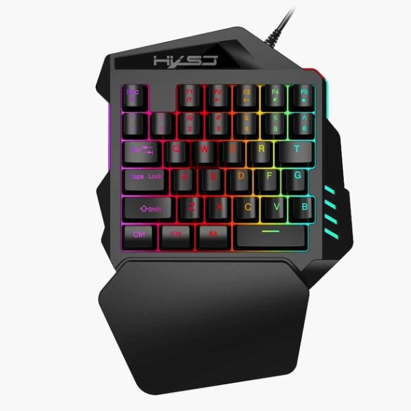 Игровая клавиатура и мышка 198I G506, проводной набор мини клавиатура и мышь Black