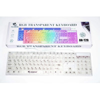 Проводная клавиатура Yelandar AN-T20 USB RGB мембранная с подсветкой White