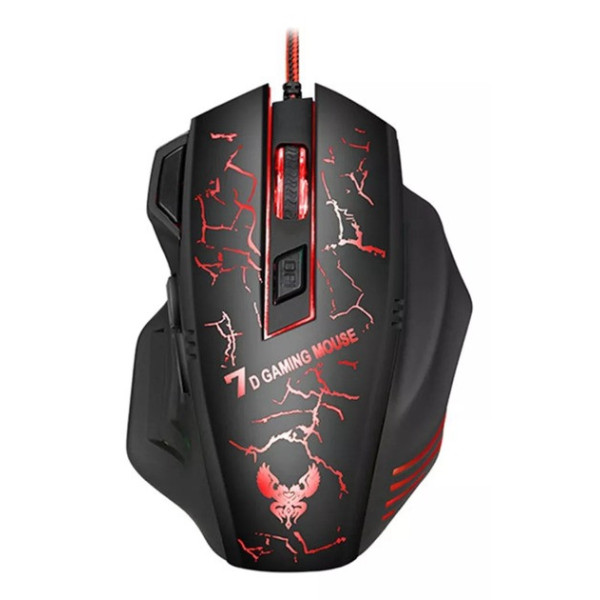 Мышка проводная игровая GAMING MOUSE X7 1.5м Черная с подсветкой