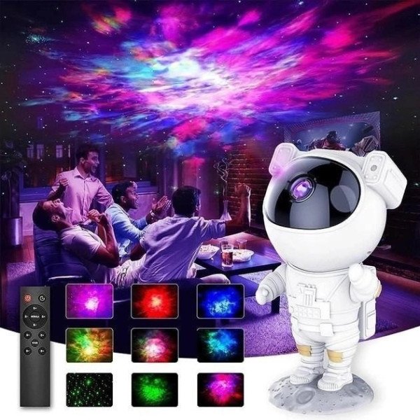 Детский лазерный ночник проектор Космонавтзвездного неба Sky Star Astronaut Lamp с пультом ДУ