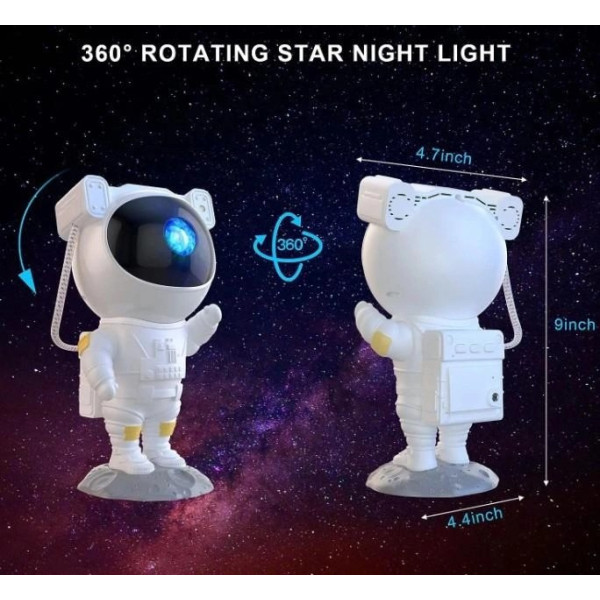 Детский лазерный ночник проектор Космонавтзвездного неба Sky Star Astronaut Lamp с пультом ДУ