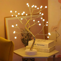 Декоративное дерево светильник Bonsai led tree light h20in N2 с гирляндой