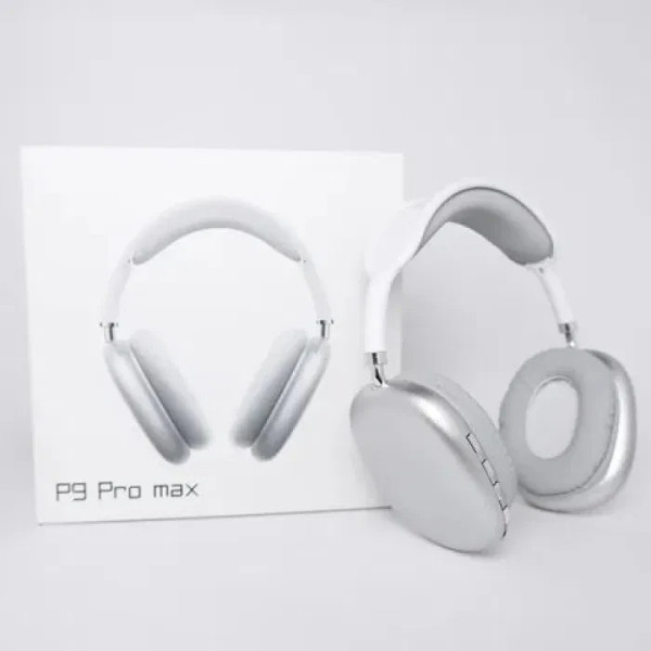 Беспроводные полноразмерные стерео P9 Pro Max Bluetooth White/Black складный