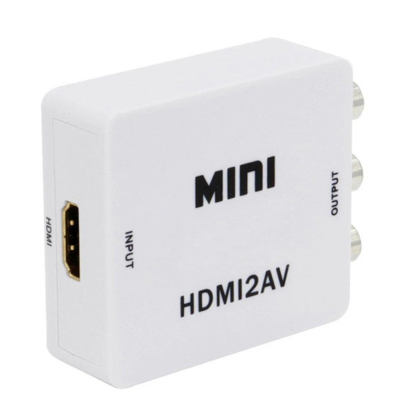Конвертер HDMI на RCA (AV) CVBS адаптер видео с аудио 1080P HDV-610 AV-001 White