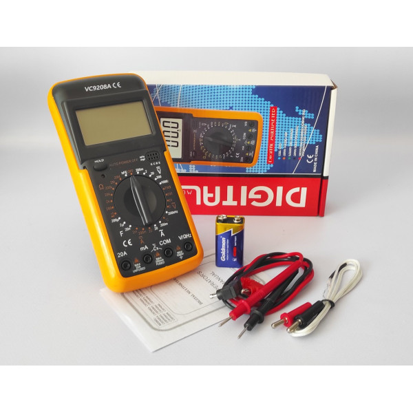Цифровой универсальный мультиметр тестер-вольтметр Digital DT9208A