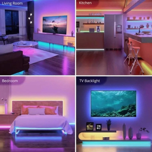 Светодиодная LED лента 5050 RGB комплект 5 метров от USB