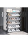 Полка для обуви Shoe Rack на 6 полок складная Черная