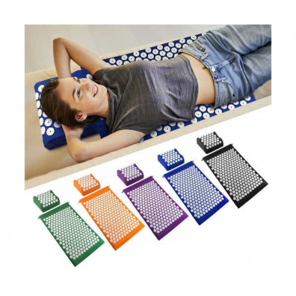 Коврик массажный с валиком Acupressure Mat для снятия стресса и боли