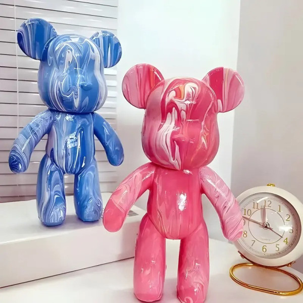 Набор для творчества 23 см флюидный Креативный мишка DIY creative fluid bear с набором красок