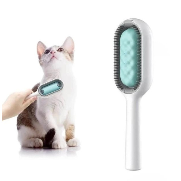 Щетка для сухого и влажного вычесывания шерсти собак и котов Pet Gravity 4в1 Pet Grooming Comb