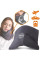 Подушка-шарф под голову на шею Travel Pillow для сна в транспорте для путешествий Серая