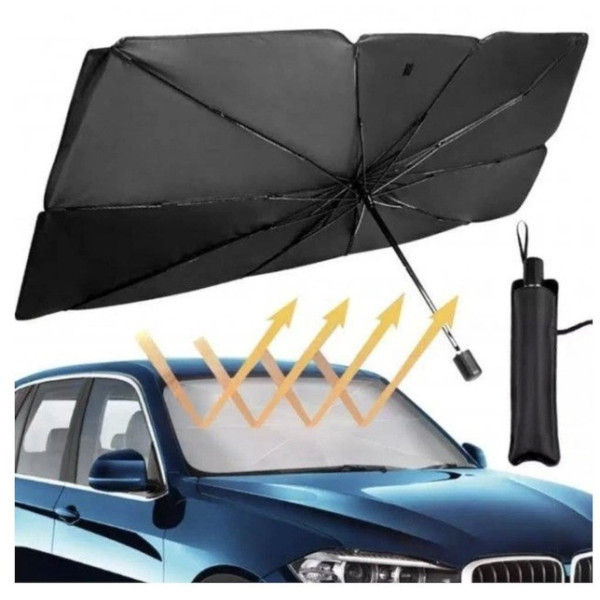 Солнцезащитная шторка зонт на лобовое стекло в авто Car Umbrellas Автомобильный козырек для защиты от солнца