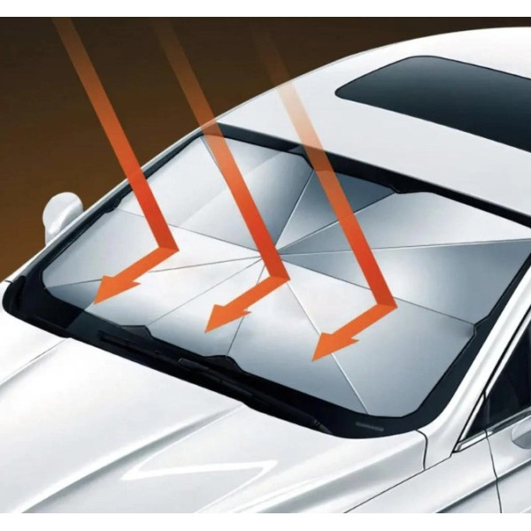 Солнцезащитная шторка зонт на лобовое стекло в авто Car Umbrellas Автомобильный козырек для защиты от солнца