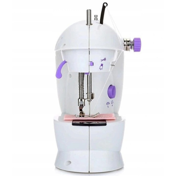 Портативная домашняя швейная машинка Sewing SM202A с доской и педалью, питание от сети или батареек (4x A
