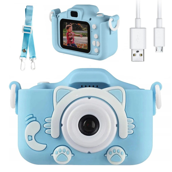 Детский цифровой фотоаппарат с USB и автофокусом X300 в чехле