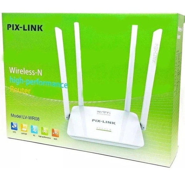 Маршрутизатор роутер WI-FI Pix-Link LV-WR08 2.4Ghz 300Mbps на 4 антенны