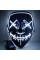 Неоновая маска Purge Mask Судная ночь ABC от батареек