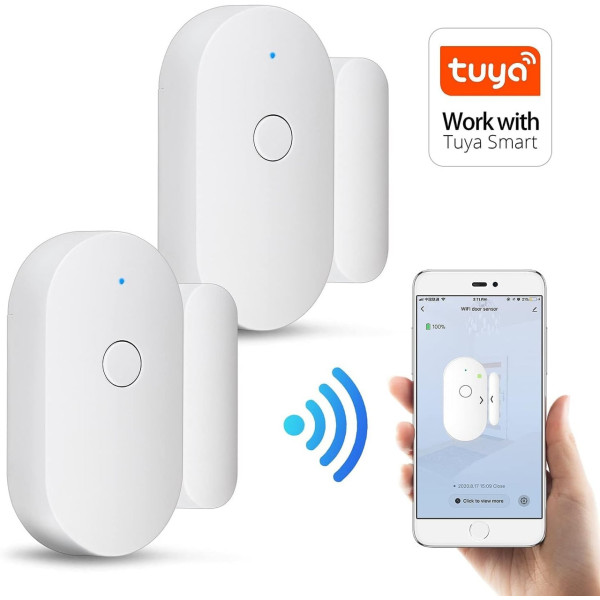 Беспроводная Wi-Fi дверная/оконная сигнализация Fuers WIFID01. Tuya/Smart Life Сигнализация с датчиком двери