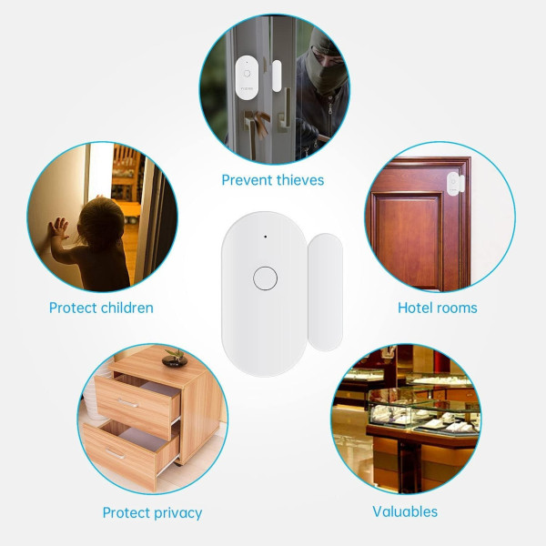 Беспроводная Wi-Fi дверная/оконная сигнализация Fuers WIFID01. Tuya/Smart Life Сигнализация с датчиком двери