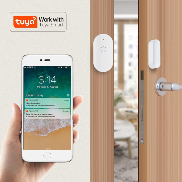 Беспроводная Wi-Fi дверная/оконная сигнализация Fuers WIFID01. Tuya/Smart Life Сигнализация с датчиком двери