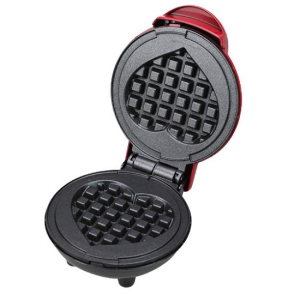 Электрическая мини - вафельница с форме сердца Waffle Maker с антипригарным покрытием