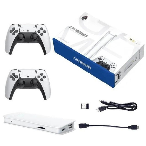Детская игровая консоль приставка M15 4K 64GB 20000 игр + два беспроводных контроллера