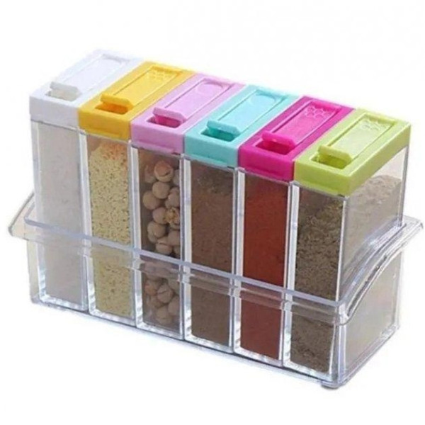 Набор  кухонный для специй Seasoning six piece set 6 баночек в подставке
